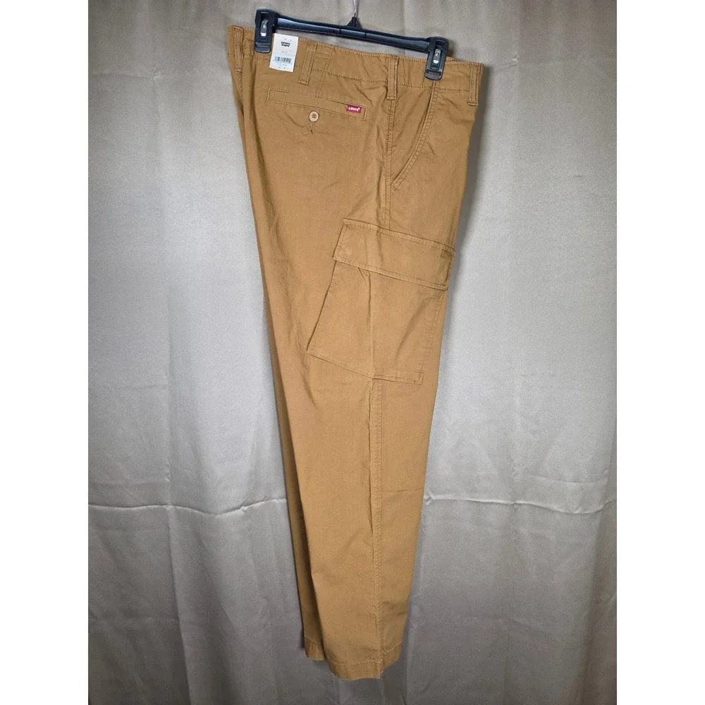 Levis XX Cargo Taper Pants Mens 38x32 Brown Stretch NWT